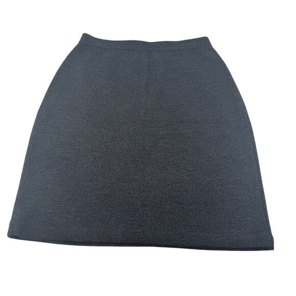St. John Collection‎ Classic Santana Knit Skirt Pencil Gray Size 8 - Picture 2 of 5